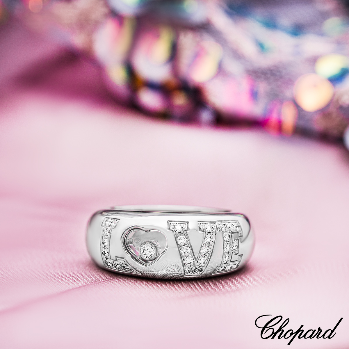 Chopard White Gold Happy Diamonds Love Ring 82/2899-20